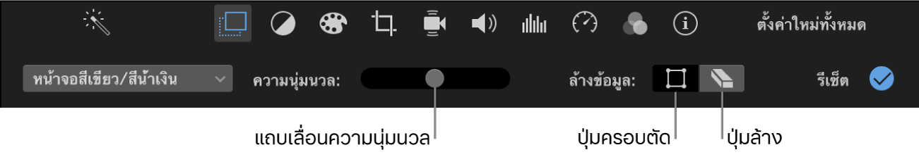 ตัวควบคุมของฉากสีเขียว/สีน้ำเงิน