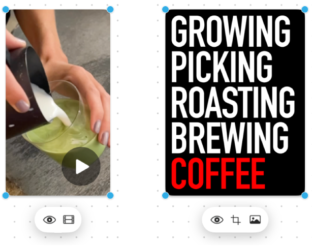 صورة وفيديو مع أدوات التنسيق.