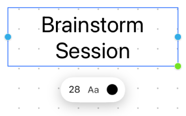 תיבת מלל עם כלי העיצוב.