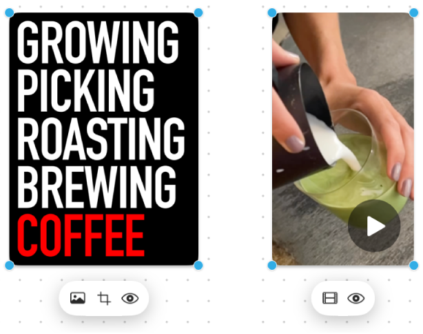 Fotografija i videozapis s alatima formatiranja.