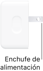 El adaptador de corriente compacto dual USB-C de 35 W.