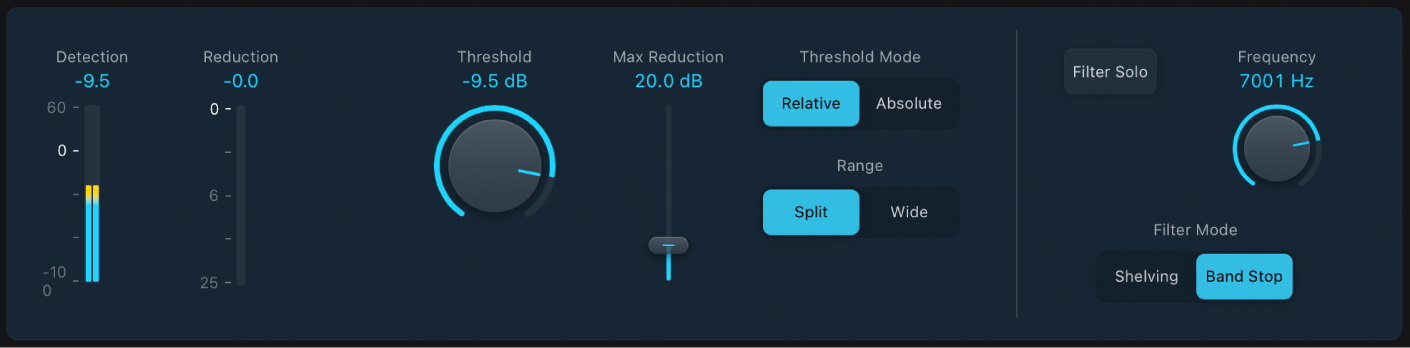 Figure. Fenêtre de DeEsser 2.