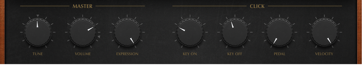 Figure. Paramètres Master et Click du Vintage B3