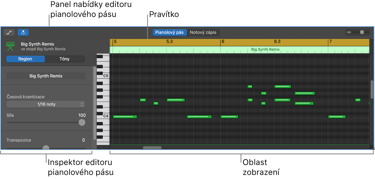 Editor pianolového pásu.