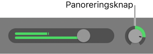 Sporoverskrift med panoreringsknap.