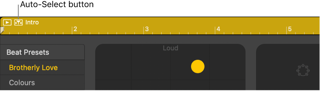 Drummer Auto-Select button.