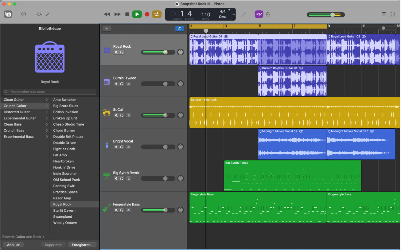 Projet GarageBand.