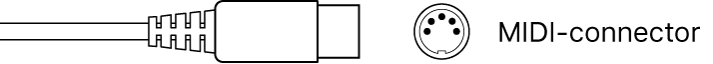 Een MIDI-connector.