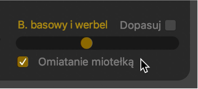 Pole wyboru Brush Sweep.