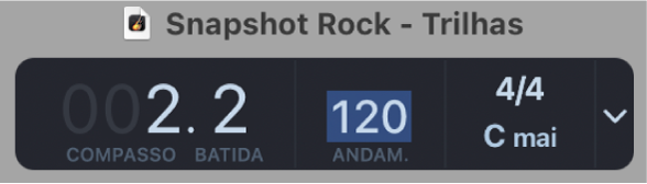 LCD na barra de controles, editando o tempo