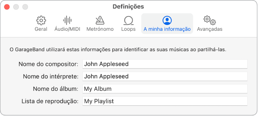 Painel A minha informação.