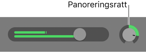 Spårrubrik med panoreringsratten.