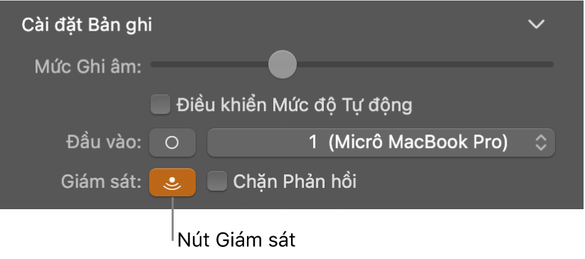 Nút Giám sát trong trình kiểm tra Smart Control.