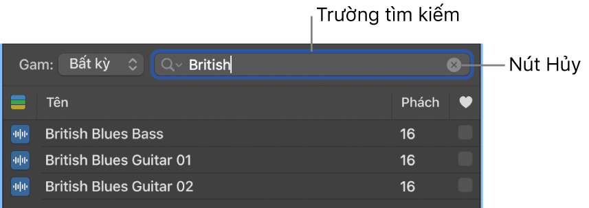 Trường Tìm kiếm trong Trình duyệt vòng lặp.