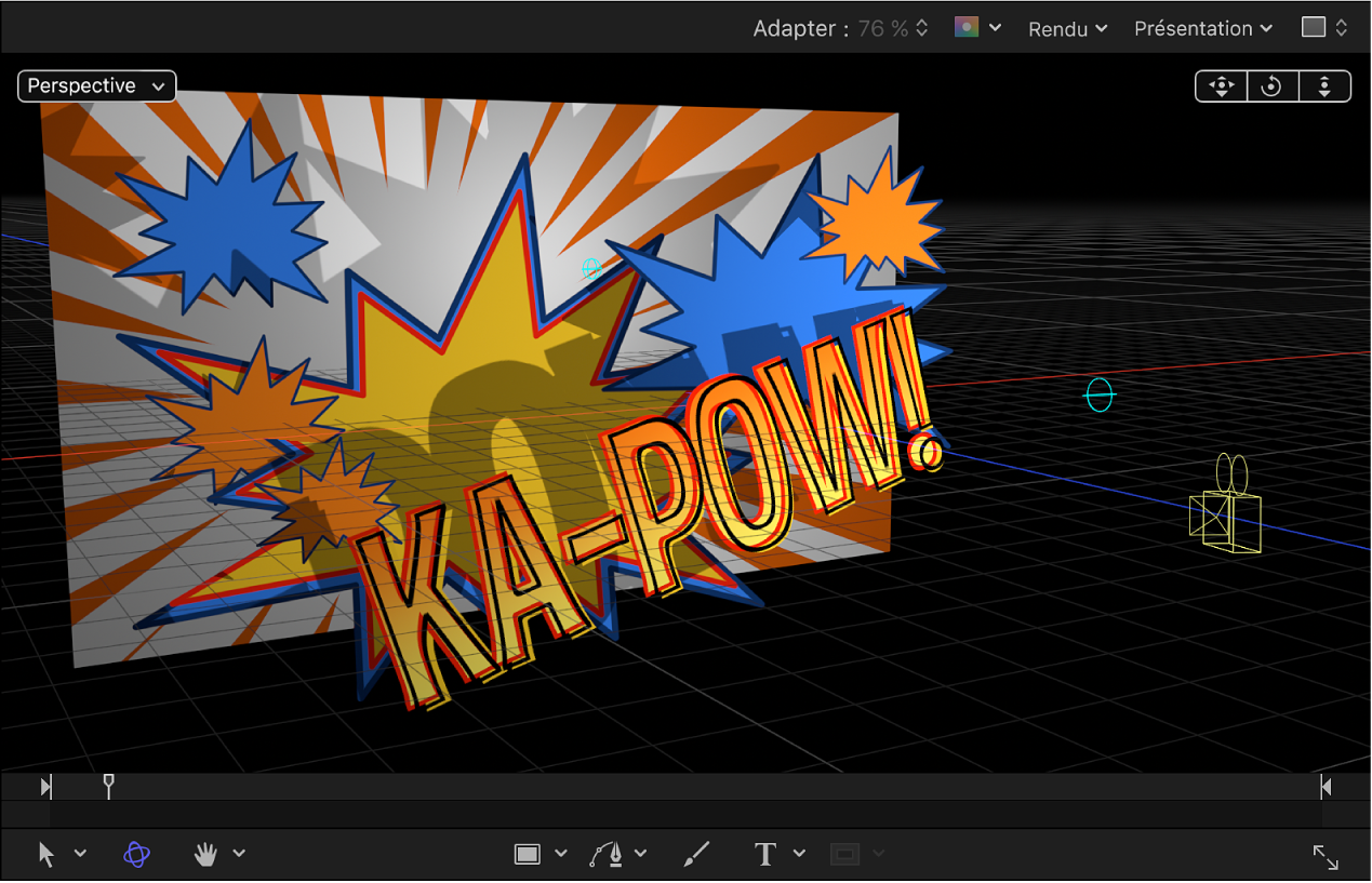 Projet 3D dans le canevas