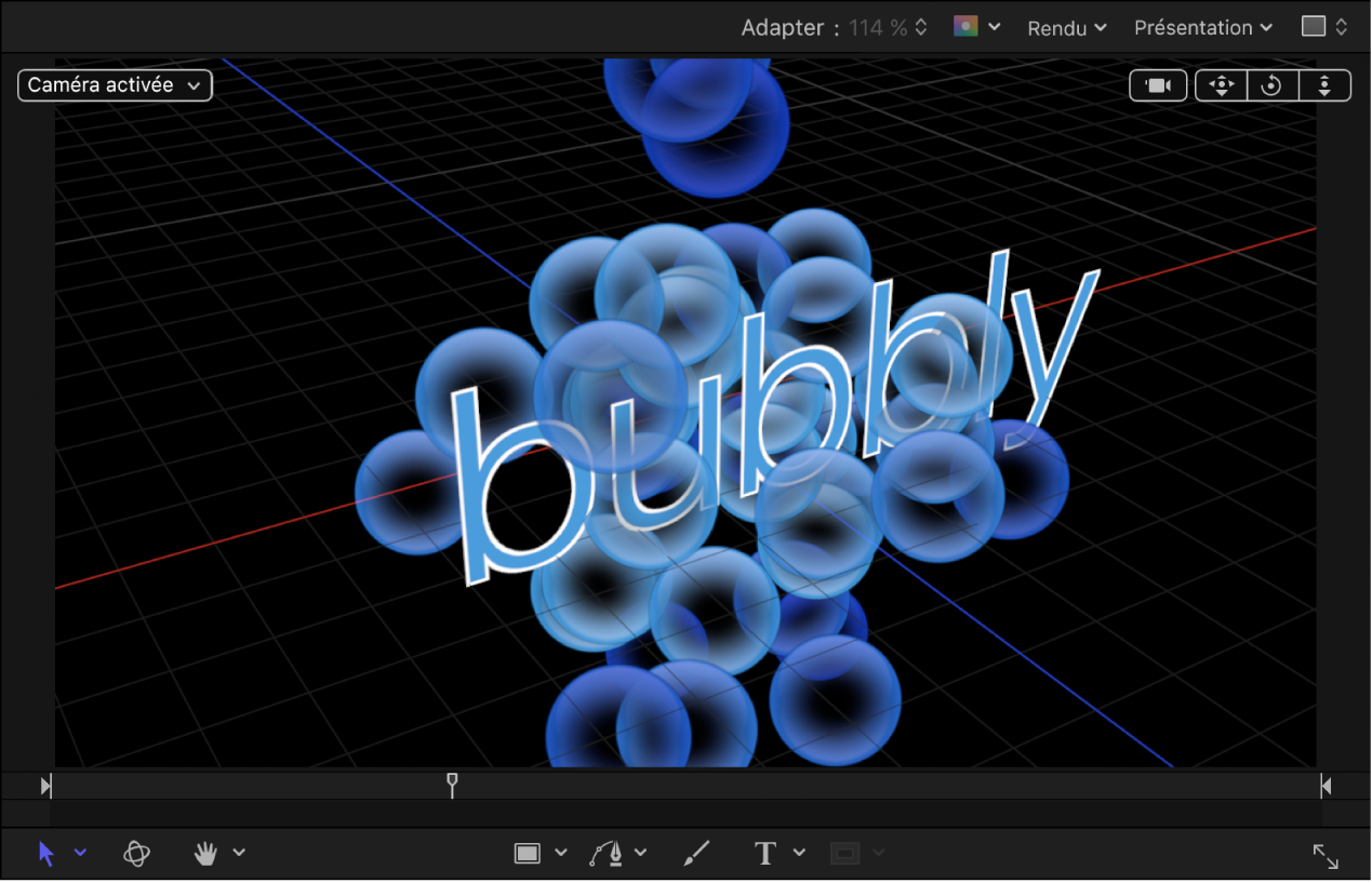 Canevas affichant des particules 3D