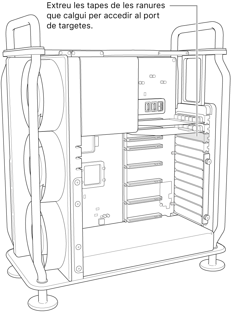 S’està retirant la coberta d’una ranura.