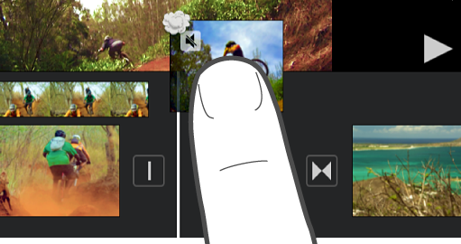 Кліп, що видаляється на часовій шкалі проєкту.