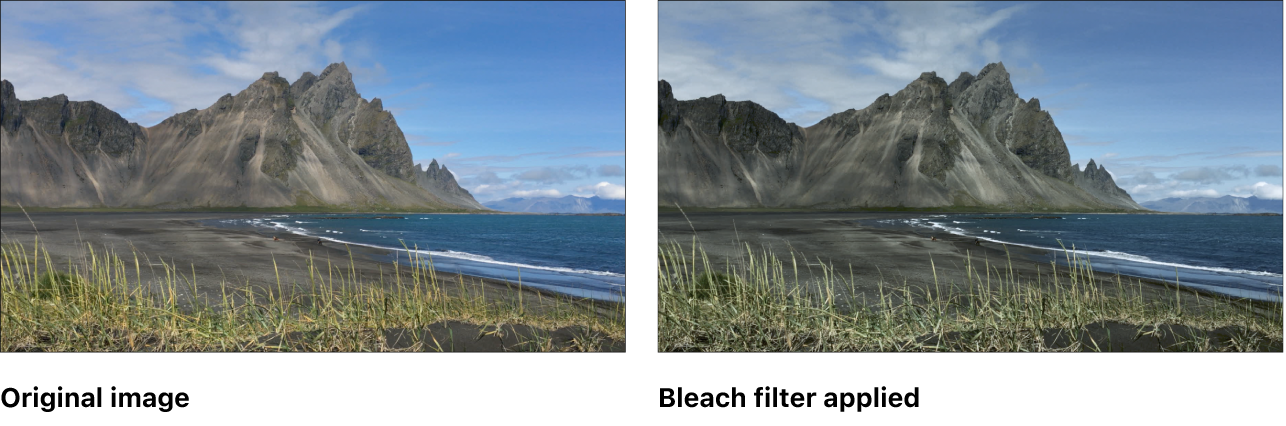 Canvas mit dem Effekt des Filters „Bleichen“