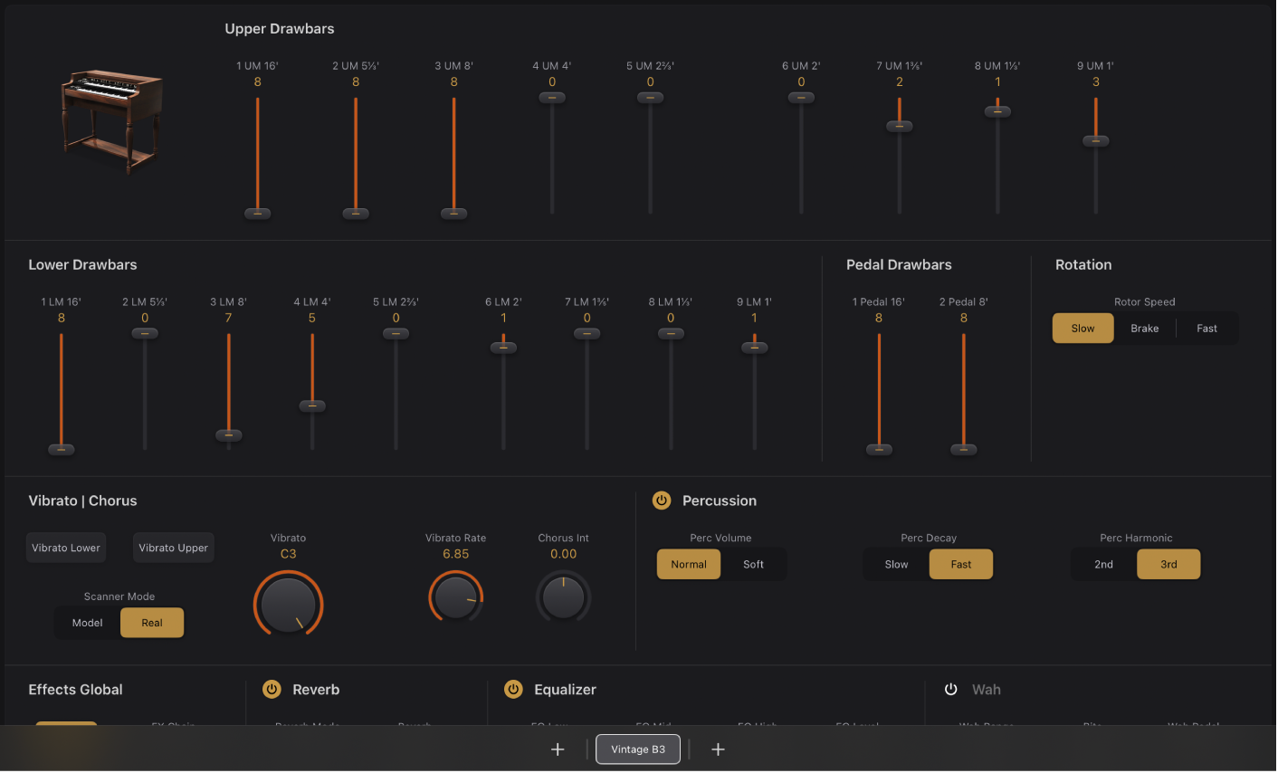 Figure. Fenêtre du Vintage B3.