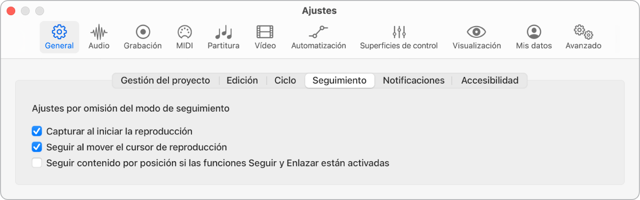 Ilustración. Ajustes de captura.