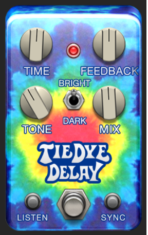 Ilustración. Ventana del stompbox Tie Dye Delay.