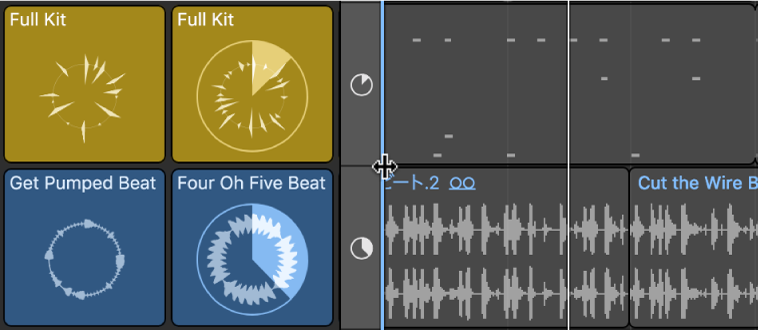 図。Live Loopsグリッドの幅を変更しています。