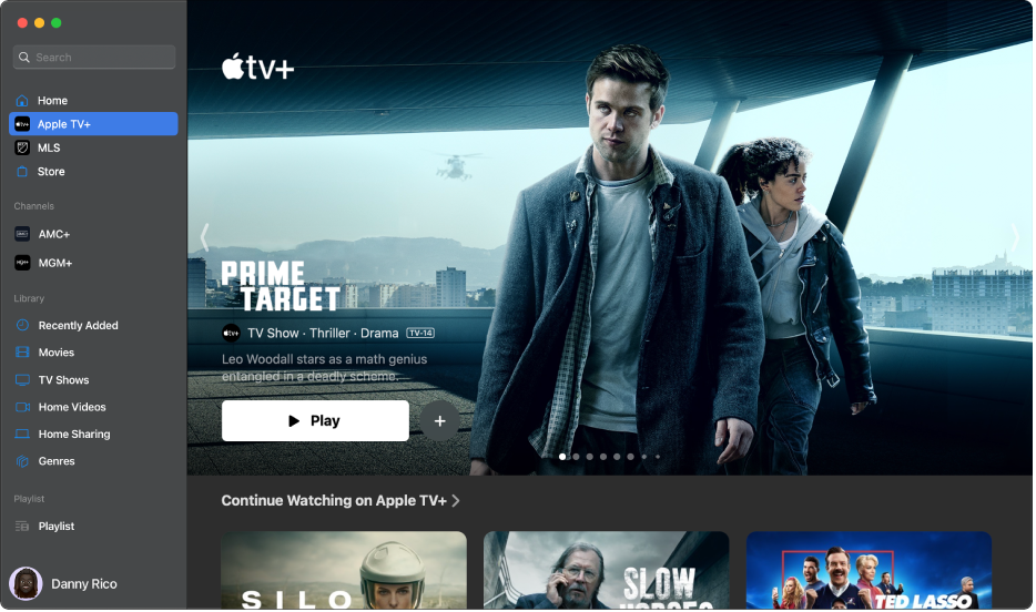 已開啟 Apple TV+ 的 Apple TV App。