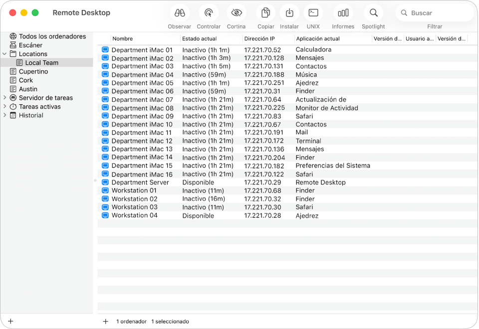 Cree listas de ordenadores para gestionarlos de forma eficaz.