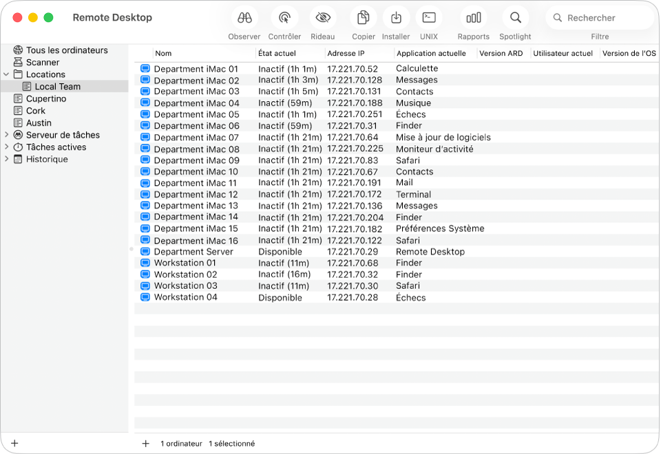 Créez des listes d’ordinateurs pour qu’ils puissent être gérés efficacement.