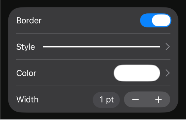 Anpassningsreglage för ramstil.