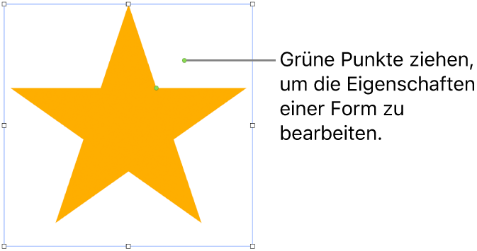 Eine Form mit Auswahlaktivpunkten