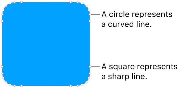 A shape with editable points.