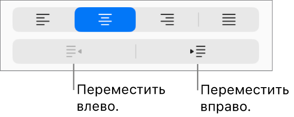 Варианты выравнивания абзаца.