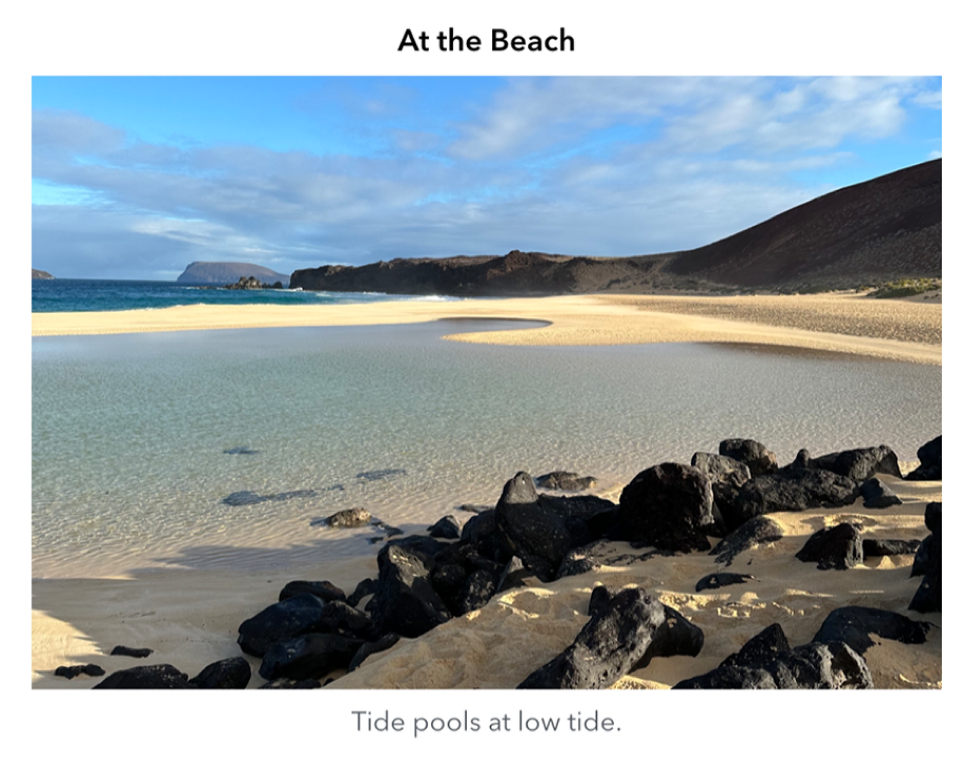 Objekt s nadpisem a popisným titulkem