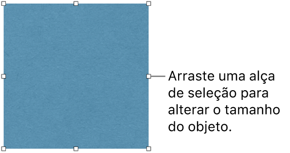 Objeto com quadrados brancos na borda para alterar o tamanho do objeto.