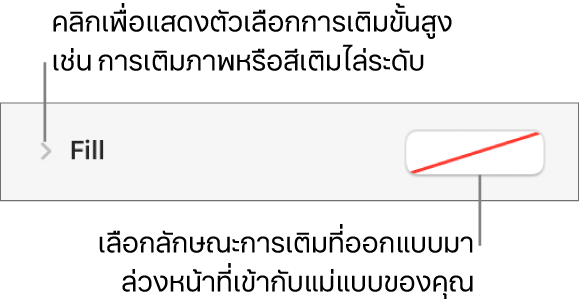 ตัวควบคุมสำหรับการเลือกสีเติม
