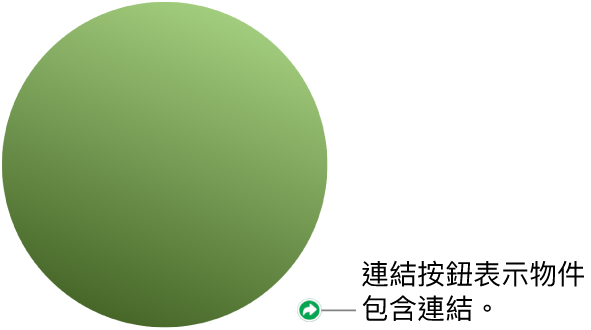 形狀上的連結按鈕。