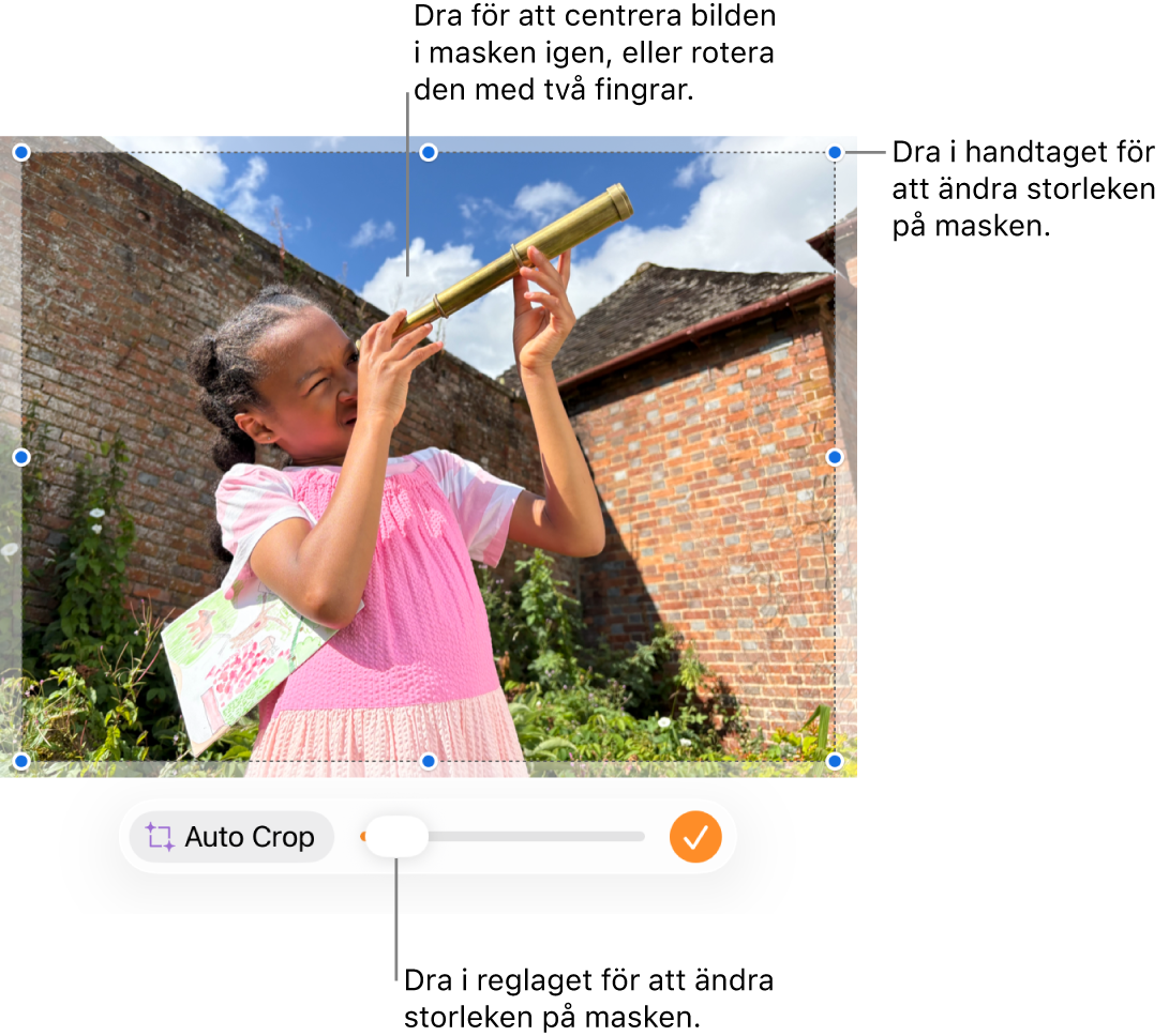 Maskreglage över en bild.