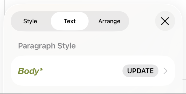 Brödstyckestilen med en asterisk bredvid den.