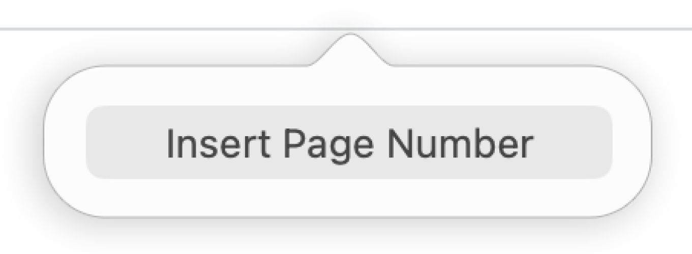 El botó “Número de pàgina” a sota de la capçalera.