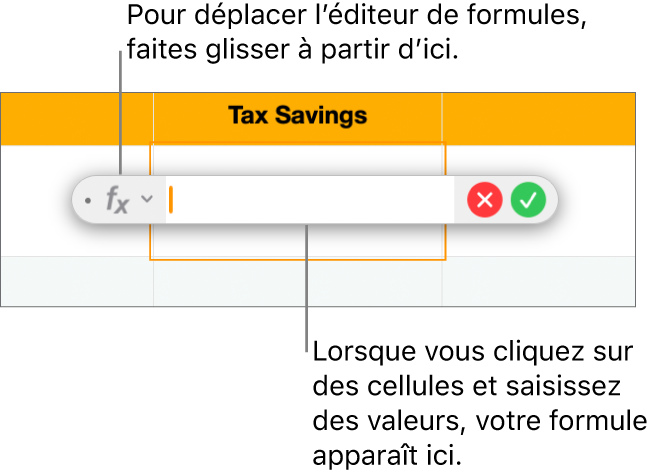 Éditeur de formules.
