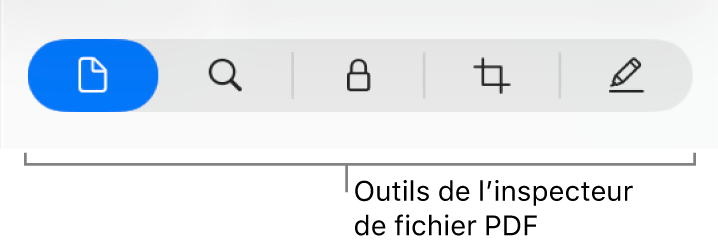 Les outils de l’inspecteur de fichiers PDF.