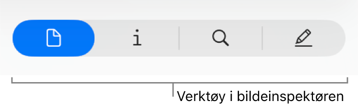 Verktøyene i bildeinspektøren.
