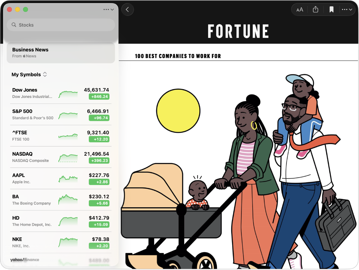 Una finestra de l’app Borsa que mostra una notícia important sobre economia.
