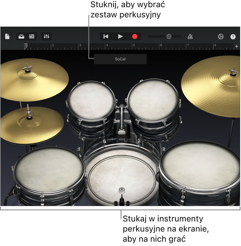 Dotykowy instrument perkusyjny