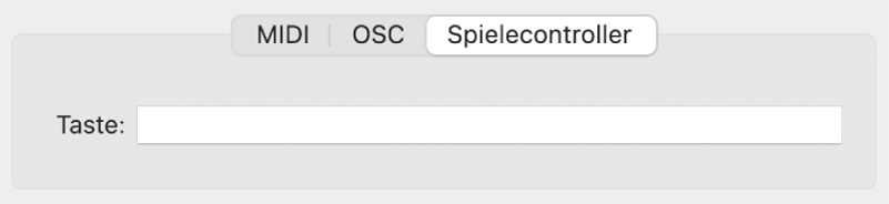 Abbildung. Spielecontroller-Parameter in der Ansicht „Erweitert“.
