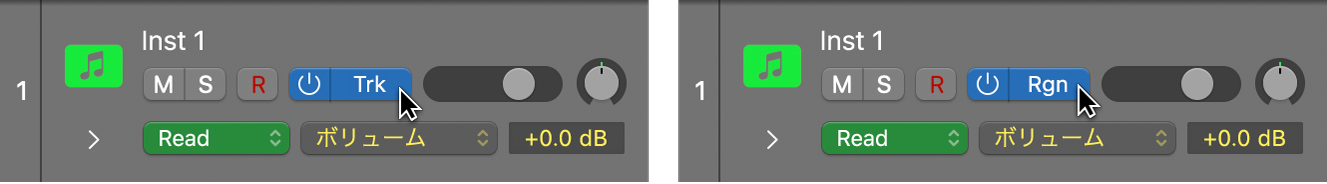 図。トラックオートメーションとリージョンオートメーション。