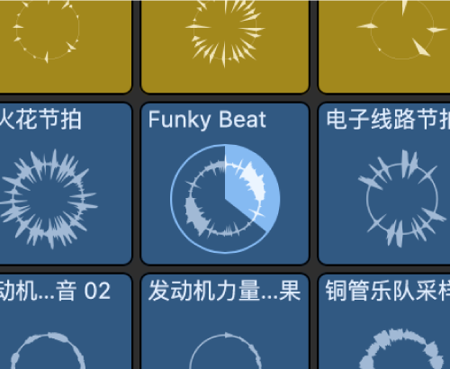 图。单元格中间的圆形指示器显示当前的播放位置。