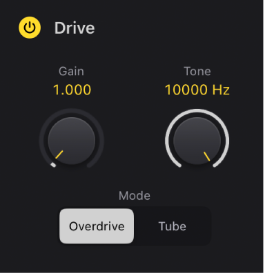 Figure. Paramètres Drive du Piano électrique Vintage.